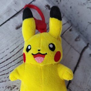 Pokemon Pikachu Clip On Plush Figure backpack clip